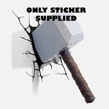 3D Deco Light FX Avengers Replacement Thor Hammer Crack Wall sticker Marvel