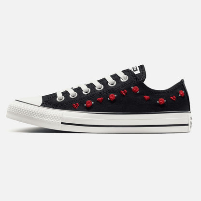 Converse Chuck Taylor Broken Hearts And Roses Low Top Black