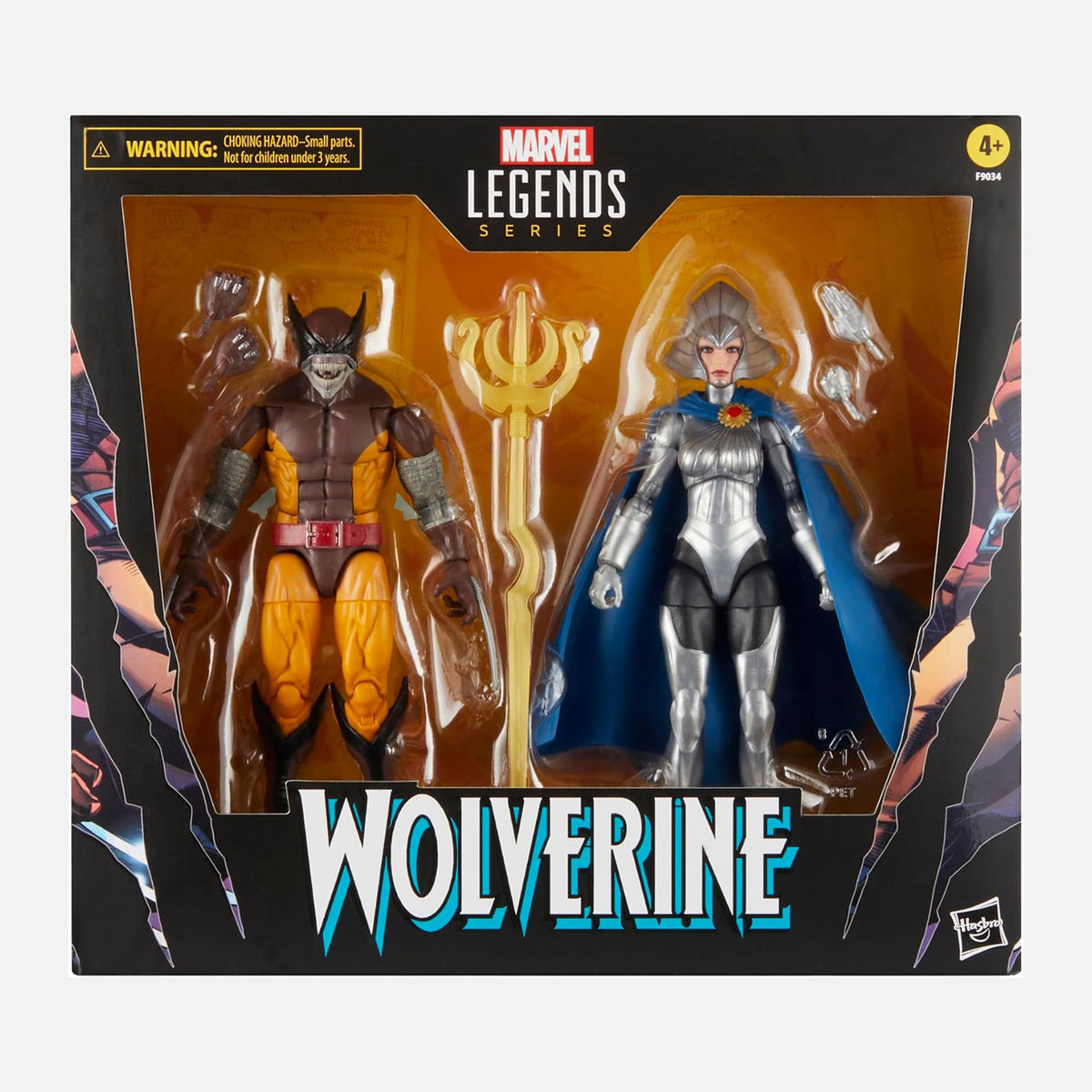 Marvel Hasbro Legends Series Wolverine and Lilandra Neramani 2 Pack 6" Adult Collectible Figures 50th Anniversary