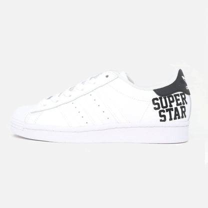 Older Kid's Adidas Superstar Leather White Black