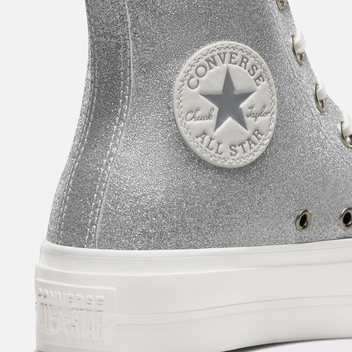 Women's Converse Chuck Taylor Lift Hi Lift Silver Glitter