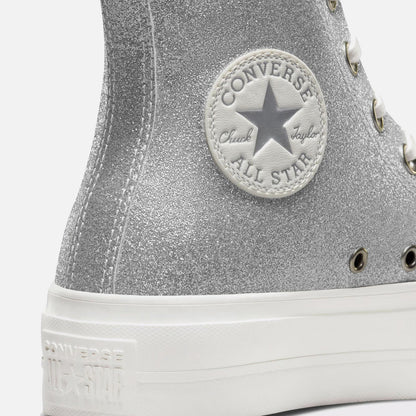 Women's Converse Chuck Taylor Lift Hi Lift Silver Glitter